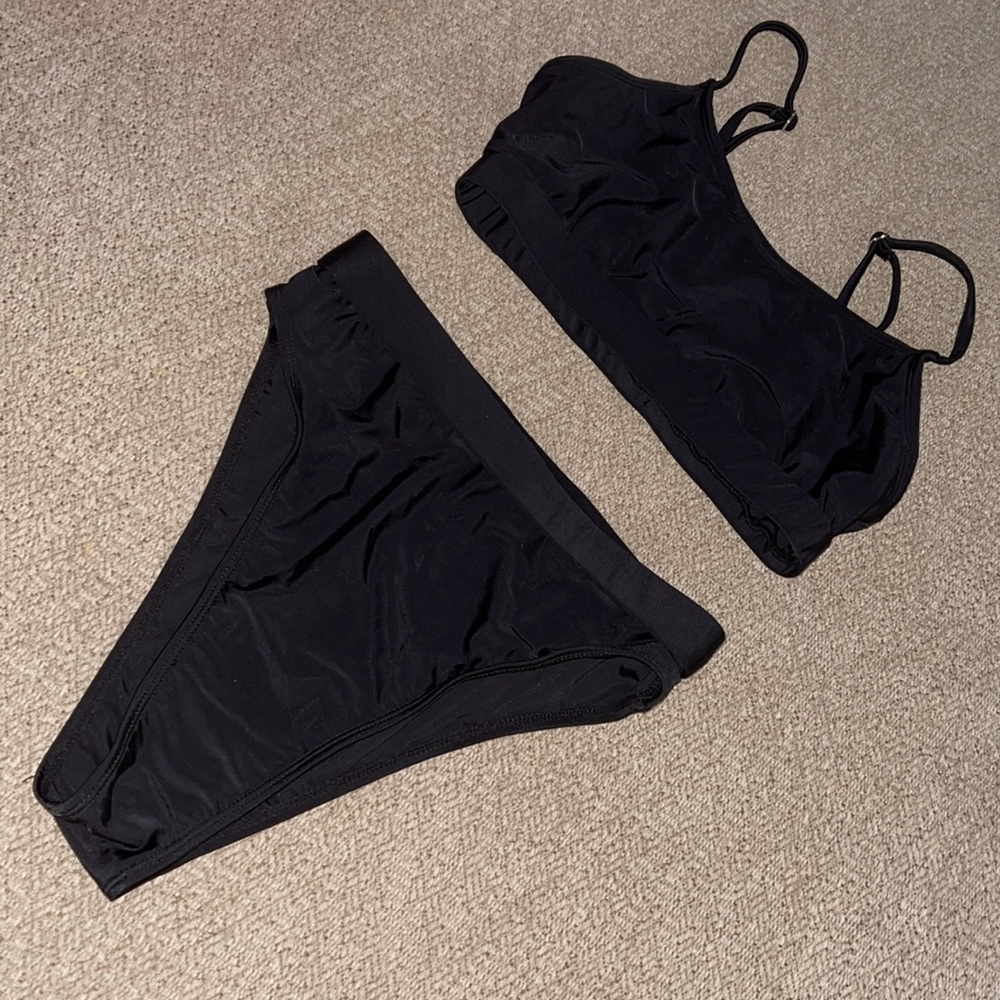 Black High Waisted two piece bikini